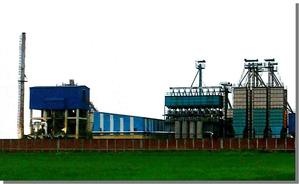 Exterior profile of industrial cogeneration power plant setup for Gajanan Siddhivinayak Foods in Bihar.