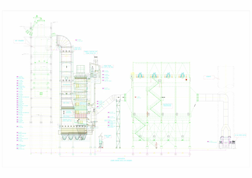 Heavy industrial sponge iron plant facility integrated with waste heat recovery boiler systems and raw material conveyor structures.